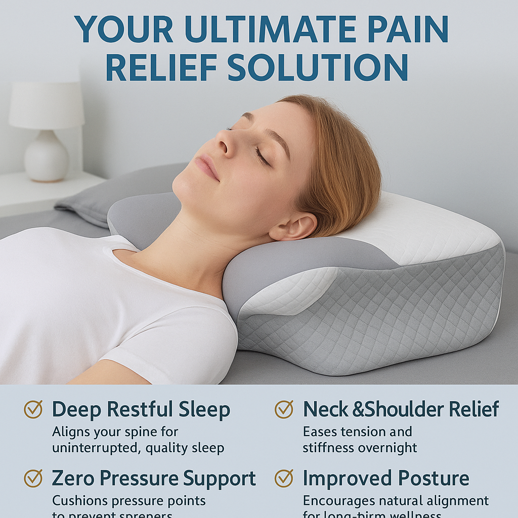 Ergonomic Foam Memory Pillow β Neck & Shoulder Relief