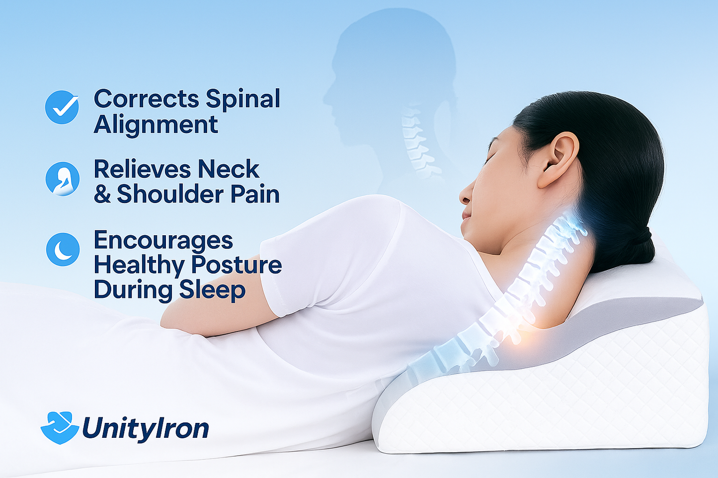 Ergonomic Foam Memory Pillow – Neck & Shoulder Relief